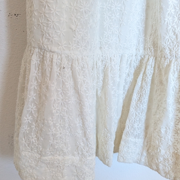 Madewell Embroidered Floral Camo Slip Dress Whimsical In White Size Extra Small - Picture 5 of 9